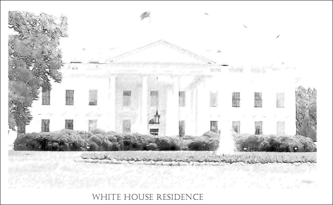 Color sheet of the white house residence GREAT SOCIAL STUDIES